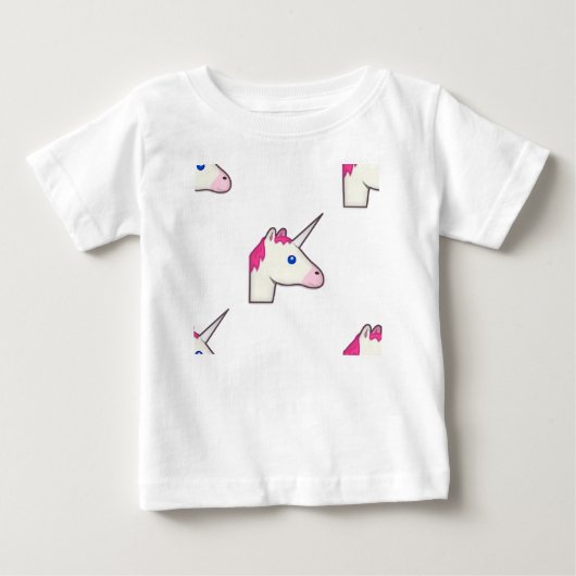 ユニコーン絵文字 ベビーTシャツ (正面)
