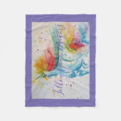 ユニコーン絵画の後を追夢のフリースブランケット フリースブランケット (正面)