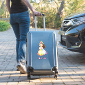 ユニコーン美しい少女のレインボーカラーのシール シール (スーツケースインサイチュ)