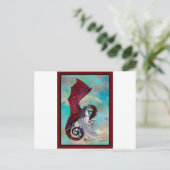 ユニコーン翼ポニーPegacorn Wyrm Red Dragon Horse ポストカード (スタンド正面)