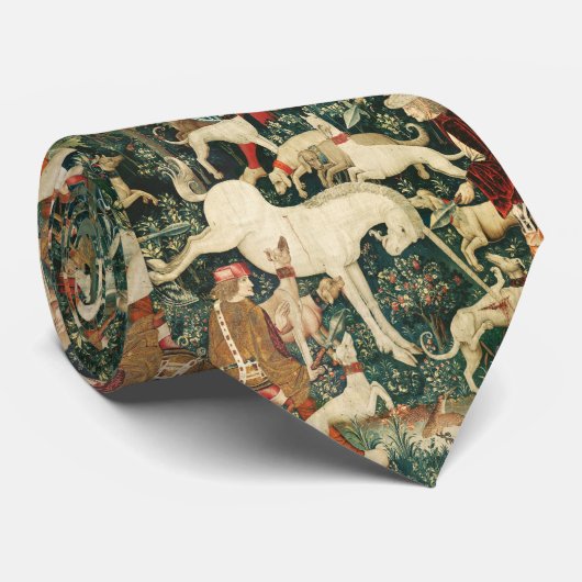 ユニコーン自身を防衛し、他の動物は赤い緑 ネクタイ (ロール)