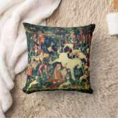 ユニコーン自身を防衛、他の動物の緑 クッション (ブランケット)