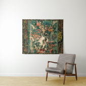 ユニコーン自身を防衛、他の動物の緑 タペストリー (インサイチュ(横))