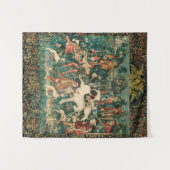 ユニコーン自身を防衛、他の動物の緑 タペストリー (正面(横))