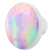 ユニコーン色のグリッタードリップスガール セラミックノブ (右)