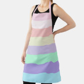 ユニコーン色のストライプ エプロン (インサイチュ)