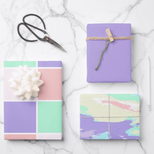 ユニコーン色 ラッピングペーパーシート (正面)