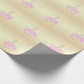 ユニコーン花&星 ラッピングペーパー (角)