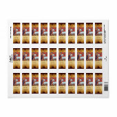 ユニコーン茶色パーチメント ラベル (フルシート)