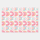 ユニコーン虹と妖精の国調整パターン ラッピングペーパーシート (正面2)