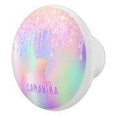 ユニコーン虹のグリッタードリップスガール セラミックノブ (右)