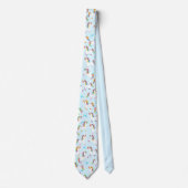 ユニコーン虹のパターン魔法のおもしろいタッキー ネクタイ (正面)