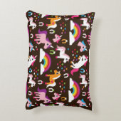 ユニコーン虹の子供の背景馬 アクセントクッション (裏面(縦))