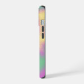 ユニコーン虹の金属箔効果 iPhone 15ケース (左側面)