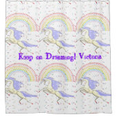 ユニコーン虹シャワーカーテン シャワーカーテン (正面)