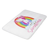 ユニコーン虹シャワーカーテン バスマット (アングル)