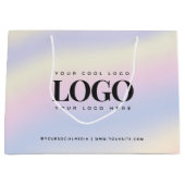 ユニコーン虹彩画カスタム像事業ロゴ ラージペーパーバッグ (正面)