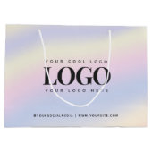 ユニコーン虹彩画カスタム像事業ロゴ ラージペーパーバッグ (裏面)