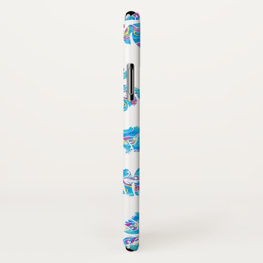 ユニコーン虹色アクフォイルメタルキス唇 Case-Mate iPhoneケース (裏面/右)