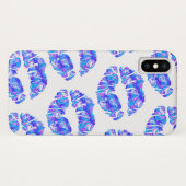 ユニコーン虹色パープルホイルメタリックKISS LIPS Case-Mate iPhoneケース (裏面(横))