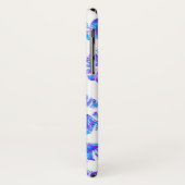ユニコーン虹色パープルホイルメタリックKISS LIPS Case-Mate iPhoneケース (裏面/左)