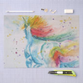 ユニコーン虹色絵画の芸術組織 薄葉紙 (クラフト)