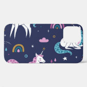 ユニコーン虹:かわいい漫画シームレス Case-Mate iPhoneケース (裏面 (横))