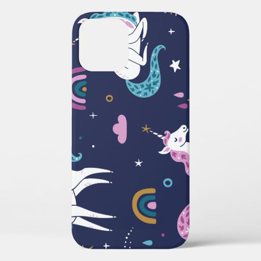 ユニコーン虹:かわいい漫画シームレス Case-Mate iPhoneケース (裏面)