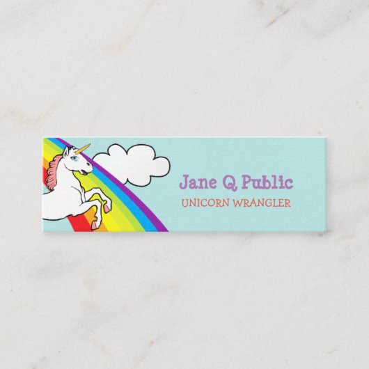 ユニコーン虹 スキニー名刺 (正面)