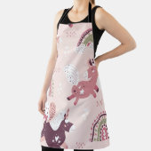 ユニコーン虹：パステル魔法背景。 エプロン (インサイチュ)