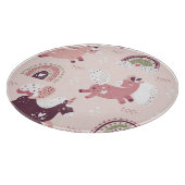 ユニコーン虹：パステル魔法背景。 カッティングボード (角)