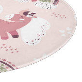 ユニコーン虹：パステル魔法背景。 カッティングボード (角)