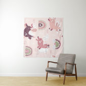 ユニコーン虹：パステル魔法背景。 タペストリー (インサイチュ(横))