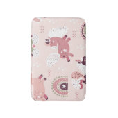 ユニコーン虹:パステル魔法背景。 バスマット (正面縦)