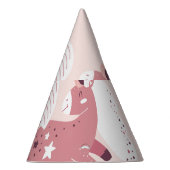 ユニコーン虹:パステル魔法背景。 パーティーハット (右)