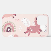 ユニコーン虹:パステル魔法背景。 Case-Mate iPhoneケース (裏面 (横))