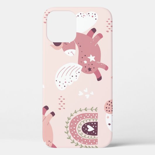 ユニコーン虹:パステル魔法背景。 Case-Mate iPhoneケース (裏面)