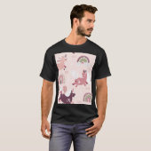 ユニコーン虹:パステル魔法背景。 Tシャツ (正面フル)