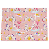 ユニコーン虹 ラージペーパーバッグ (正面)
