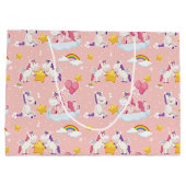 ユニコーン虹 ラージペーパーバッグ (裏面)