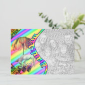 ユニコーン蝶ありがとうフォトカード サンキューカード (スタンド正面)