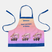 ユニコーン蝶の花かわいいパーソナライズされた エプロン (正面)