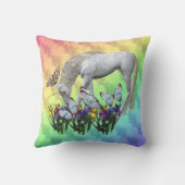 ユニコーン蝶ファンタジーアート クッション (裏面)