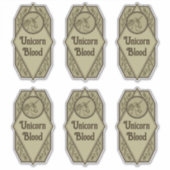 ユニコーン血ポーションボトルラベル シール (正面)