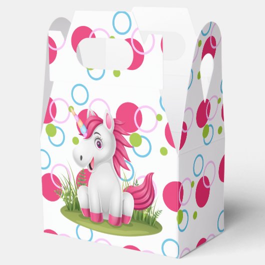 ユニコーン誕生日お願いボックスとメッセージ フェイバーボックス (オープン)