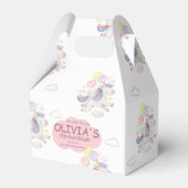 ユニコーン誕生日の好意ボックスfor Girlsパーティー フェイバーボックス (正面サイド)