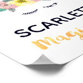 ユニコーン誕生日ウェルカムサイン ポスター (角)