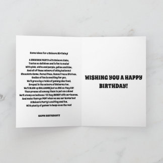 ユニコーン誕生日カード子供へおもしろい カード