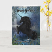 ユニコーン誕生日カード カード (黄色い花)