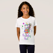 ユニコーン誕生日ガールートシャツ Tシャツ (正面フル)